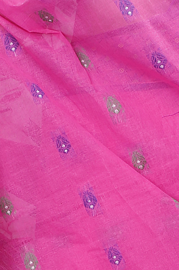 Pink Pure Cotton Reese Tant Saree (969)